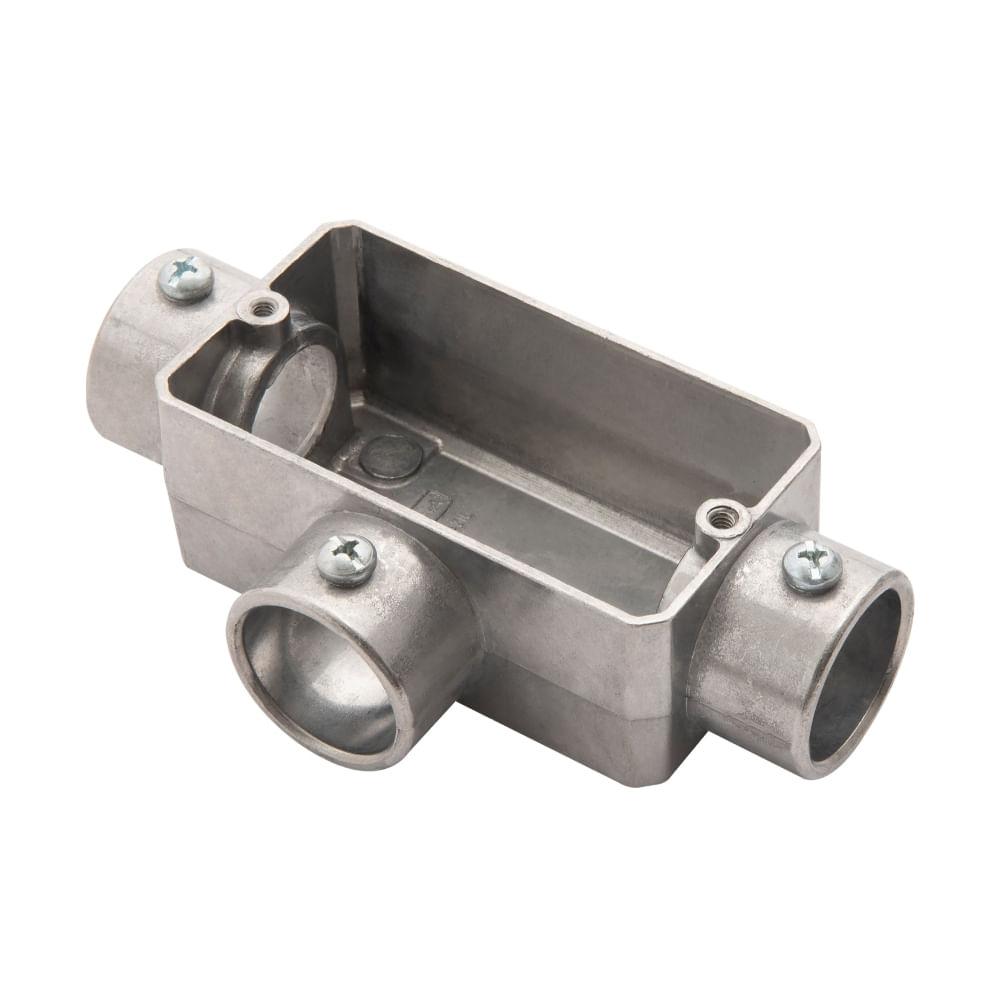 Condulete Tipo T 3/4 Fixo Tramontina sem Tampa sem Rosca e sem Pintura - 1