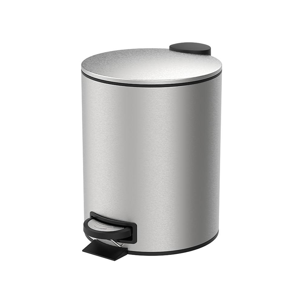 Lixeira com Pedal e Balde Spin 5 Litros Inox - Brinox - Praticidade e Estilo - 1