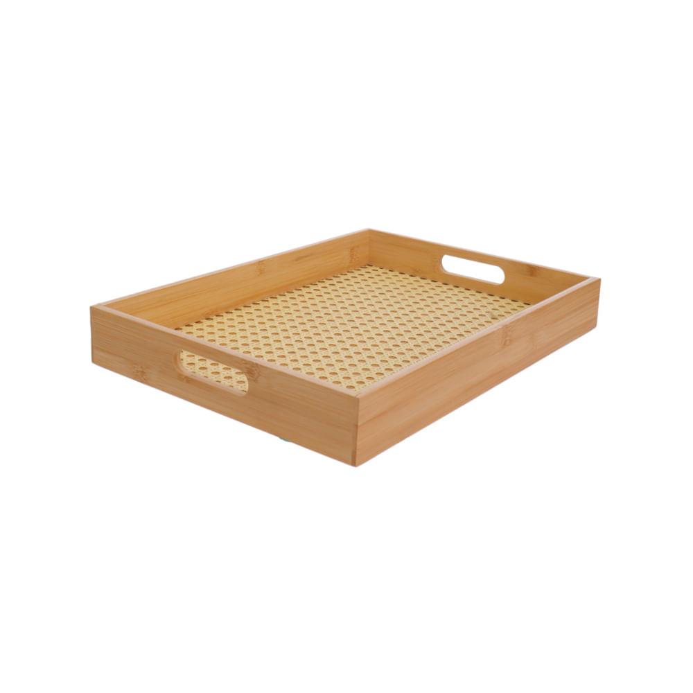 Bandeja Retangular de Bambu 39cm - Hauskraft - 1