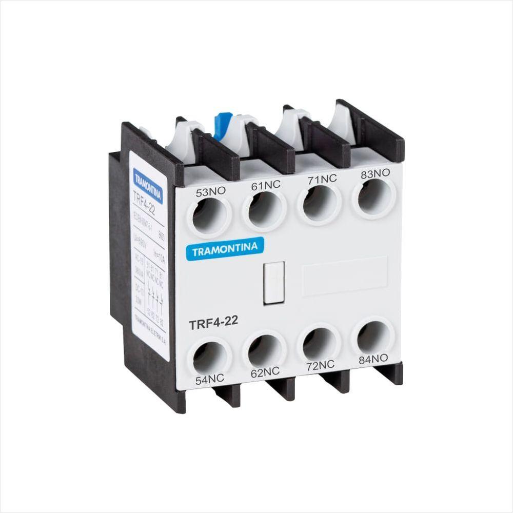 Contato Auxiliar Frontal para Contator Tramontina TRF4-22 2NA+2NF - 1
