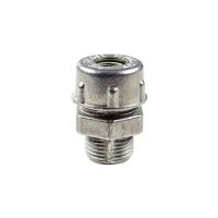 Conector prensa-cabo 3/8 em alumínio - bucha na cor cinza - 1