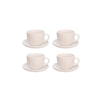 Xícara de Chá Bella Branca 210ml com 4 Peças - Hauskraft