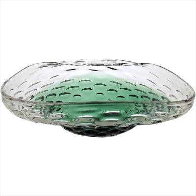 Centro Mesa Vidro 15x46x46cm Verde