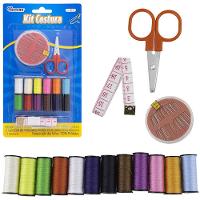 Kit Costura com 12 carretéis e fita métrica - 1
