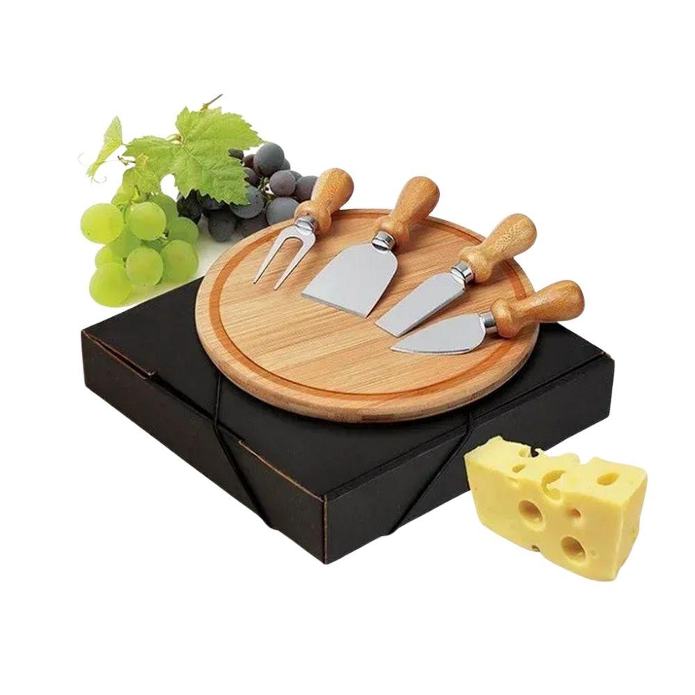 Conjunto para Queijo em Bambu Madeira e Inox - 5 Peças - 1