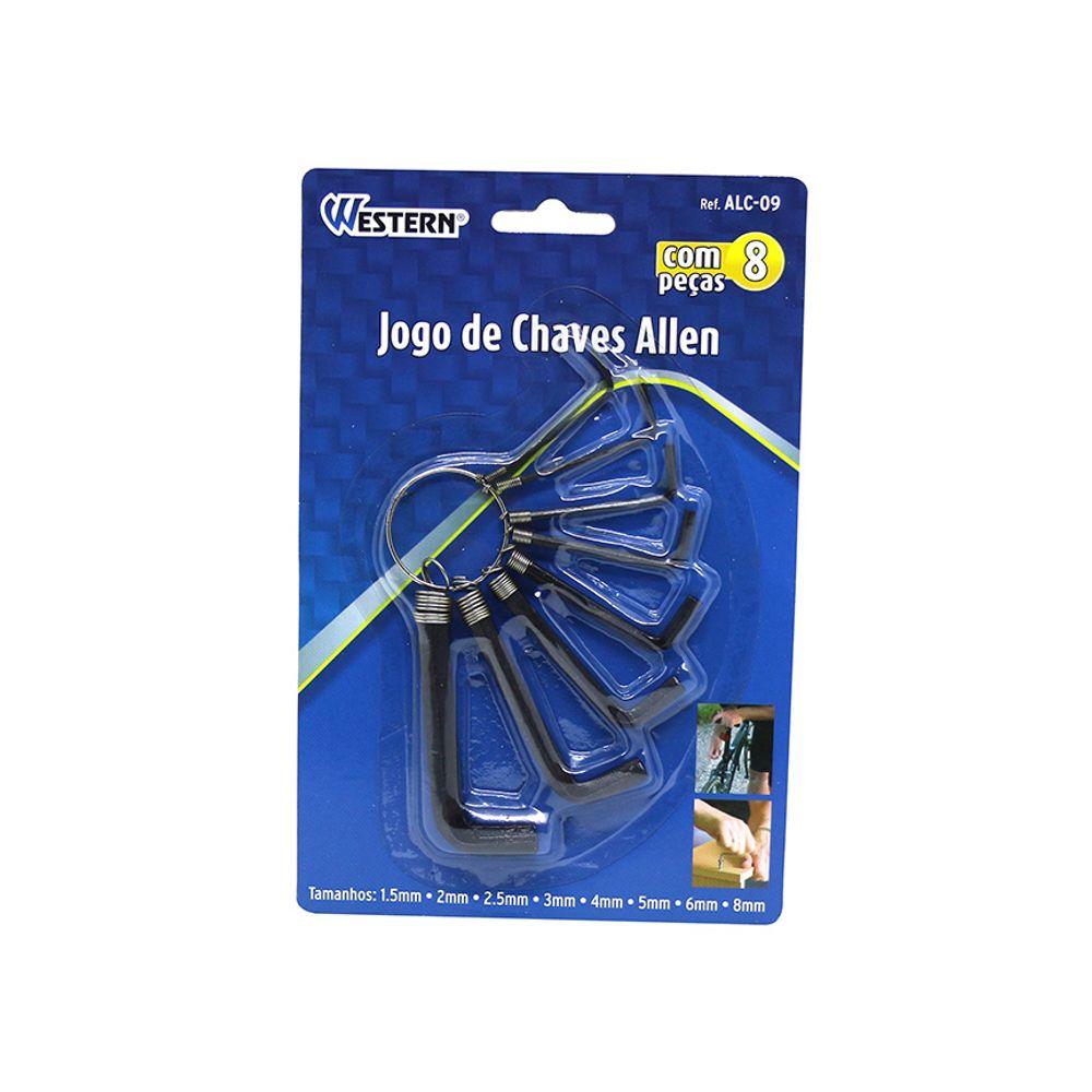 Chave Alen 1,5A8 8 Peças Western - 1