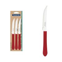 Conjunto Facas Churrasco Inox 3 Peças Leme Vermelho Tramontina - 1