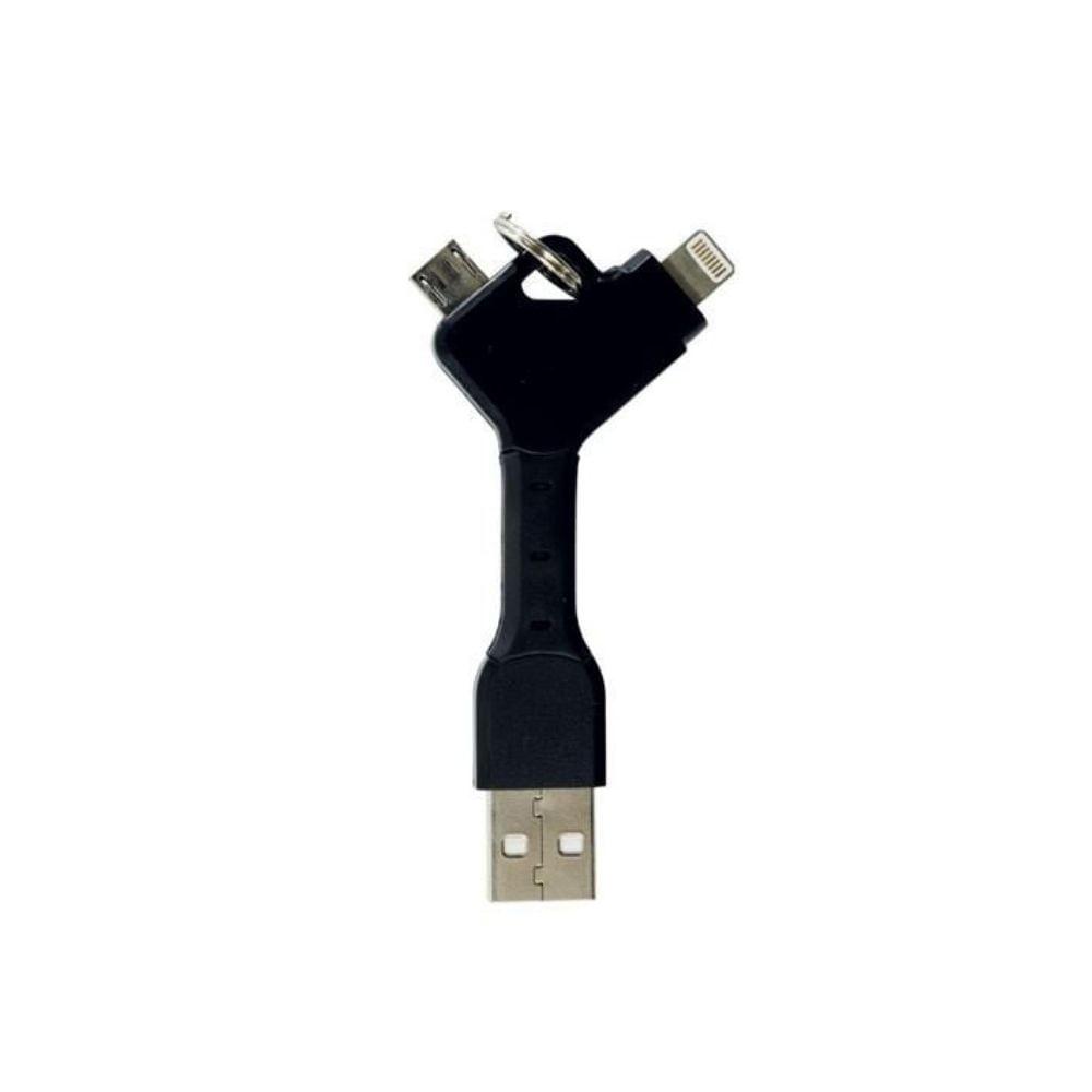 Cabo Chave Micro Usb E Lightning Newlink Cv400 Preto - 1