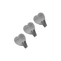 Gancho Adesivo Inox Coracao 3 Peças Western Home - 1