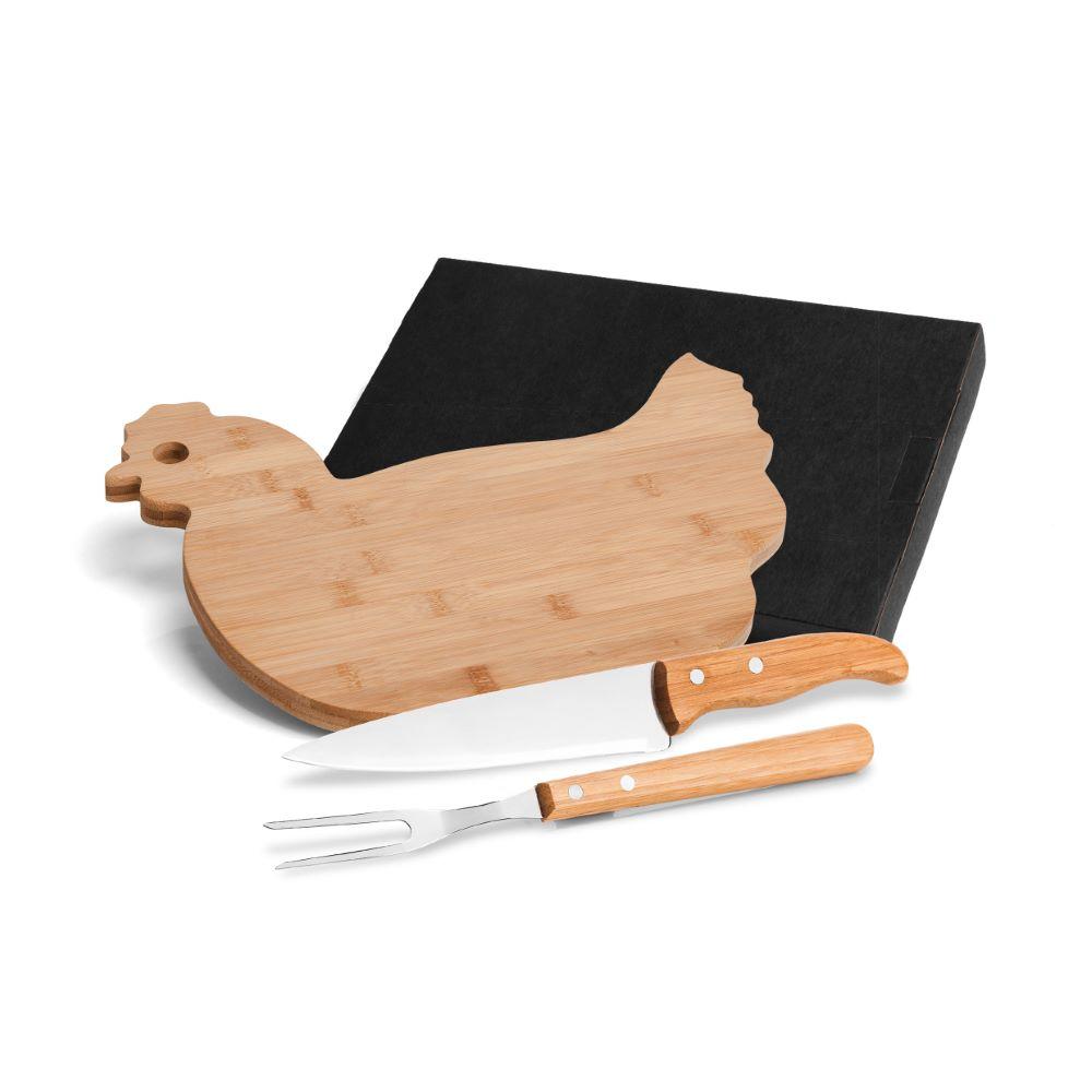 Conjunto Para Cozinha Em Bambu/Inox - 3 Pçs Welf - 1