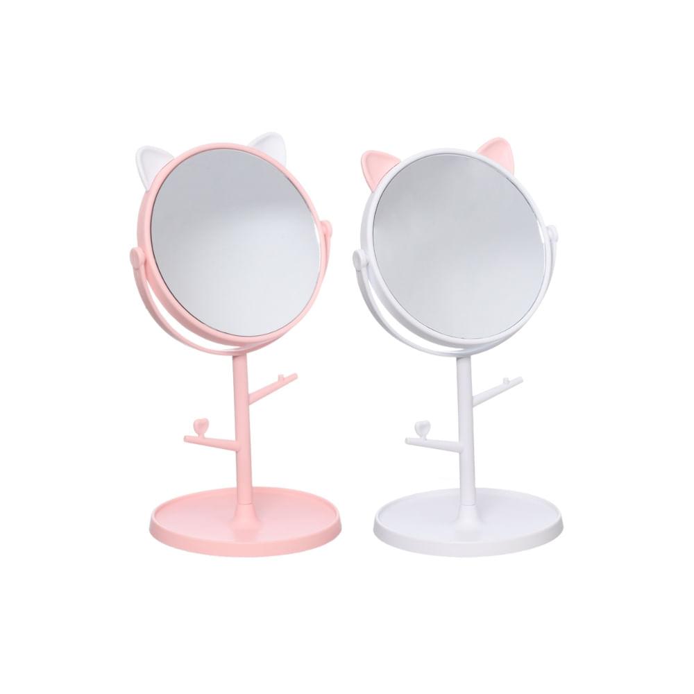 Espelho de Mesa Gatinho Redondo Sortido 15cm Western - 1