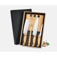 Kit Para Churrasco / Cozinha Em Bambu/Inox - 5 Pçs Welf - 2
