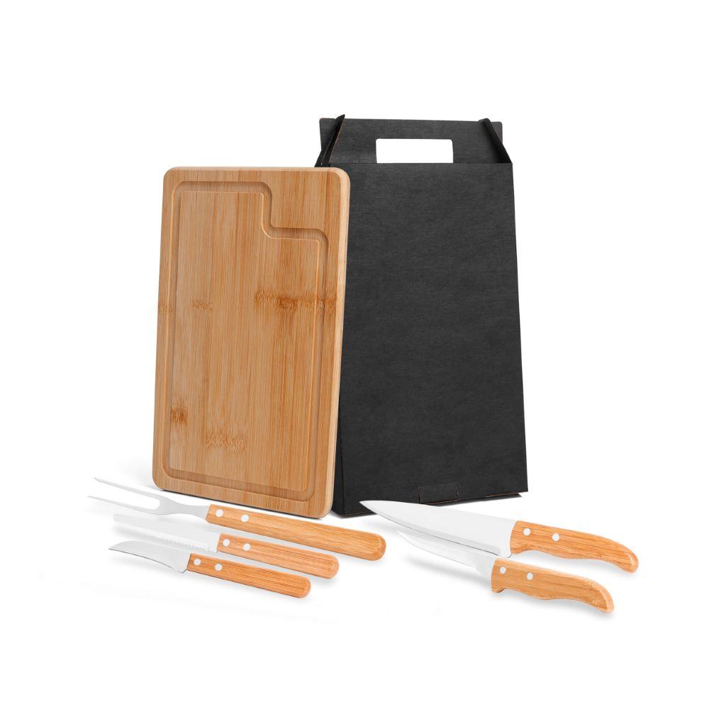 Conjunto Para Churrasco Em Bambu/Inox Dallas - 6 Pçs Welf - 1