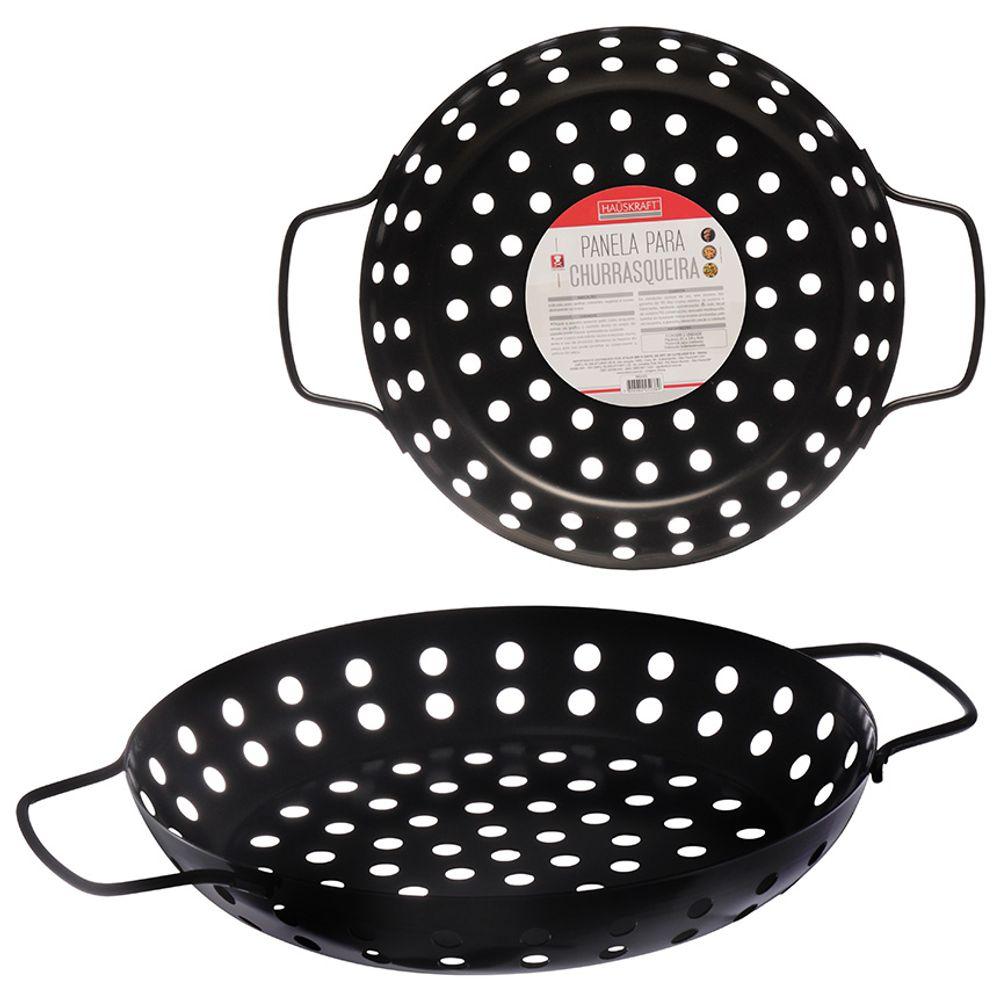 Panela de Aço Churrasqueira Redonda 31Cm Hauskraft - 1