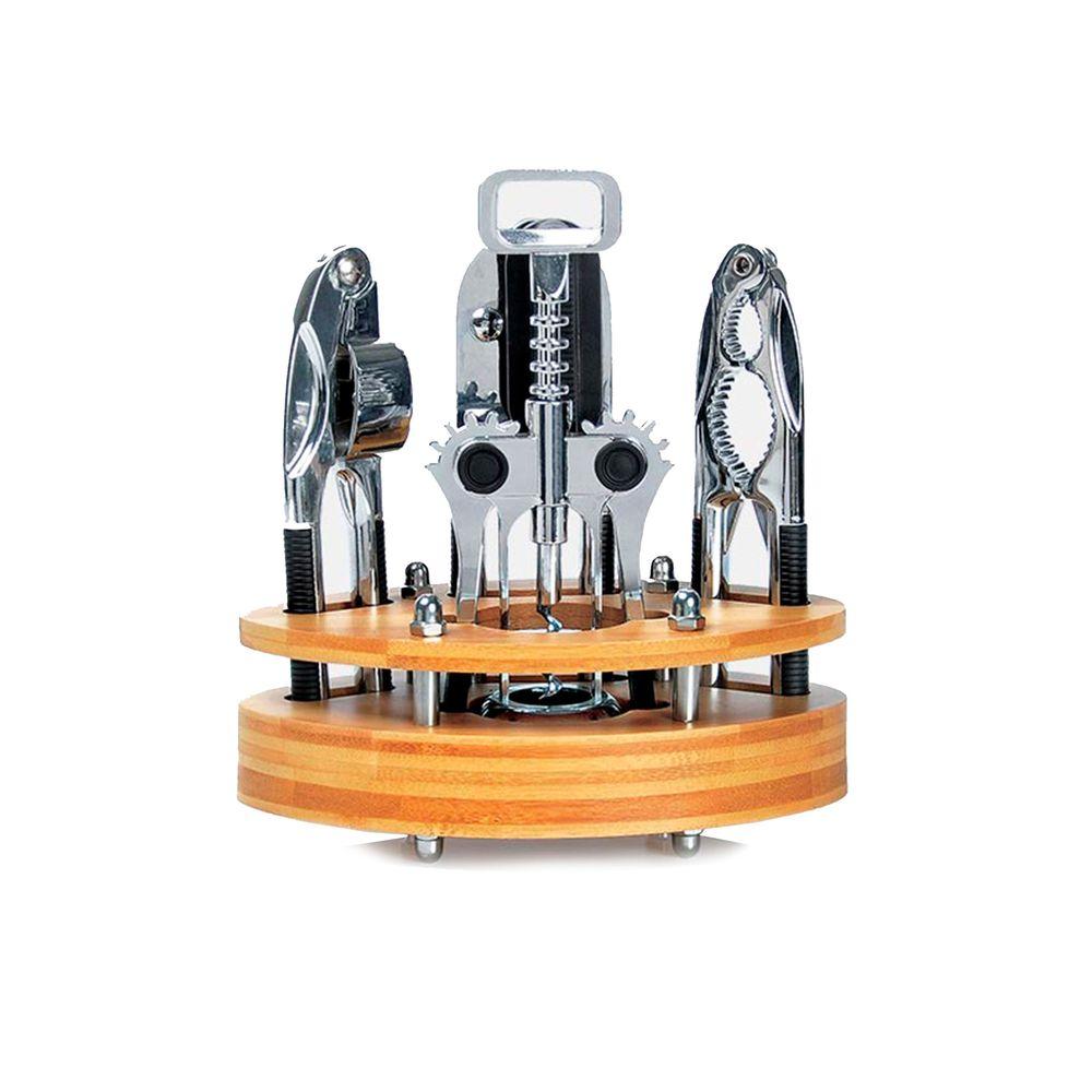 Conjunto De Utensílios Com Base Em Bambu - 5 Pçs Welf - 1