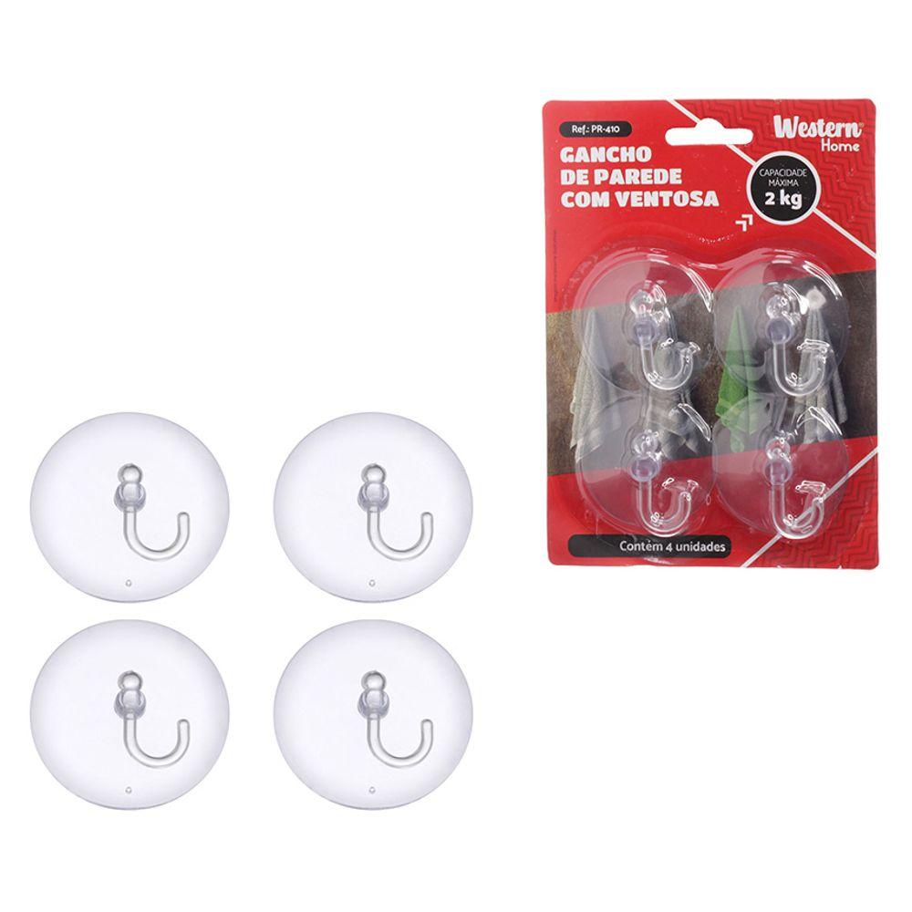 Gancho Com Ventosa 5Cm 4 Peças Western Home - 1