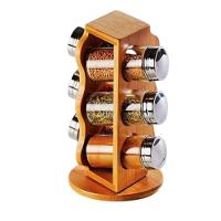 Porta Condimentos Welf Bambu Base Giratória 7 Peças - 1