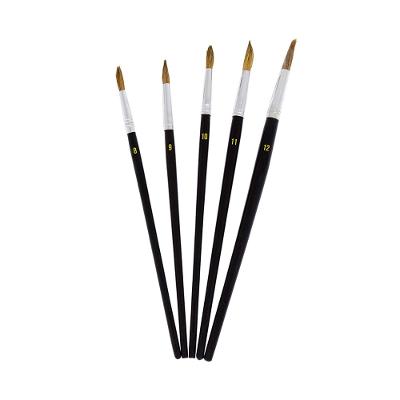 Pincel Artistico Cabo Preto Jogo 5 Peças Western