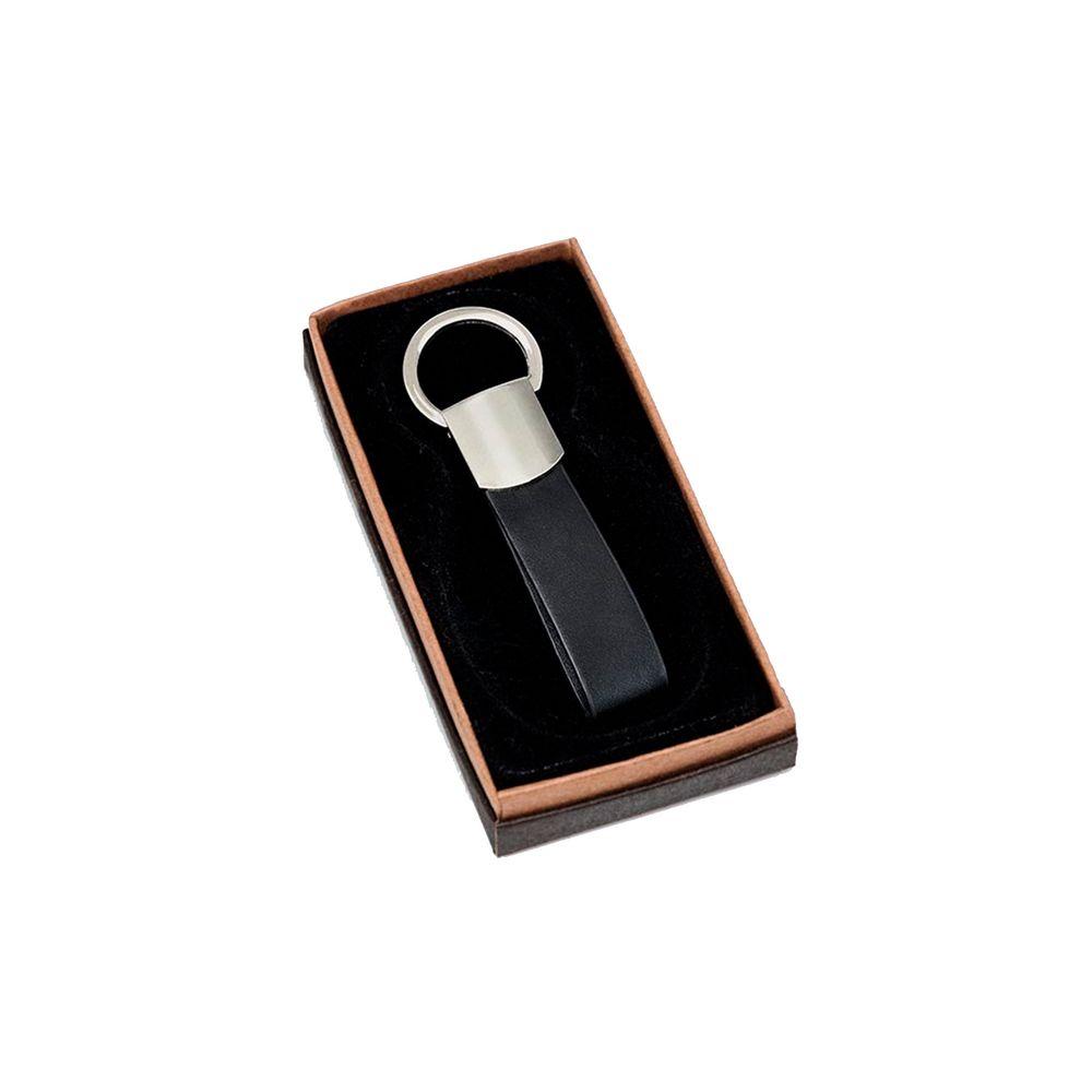 Chaveiro Em Metal E Material Sintético Preto Welf - 1