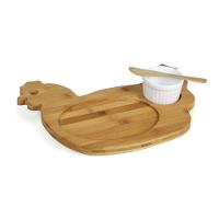 Conjunto Para Petisco Em Bambu / Porcelana - 3 Pçs Welf - 1