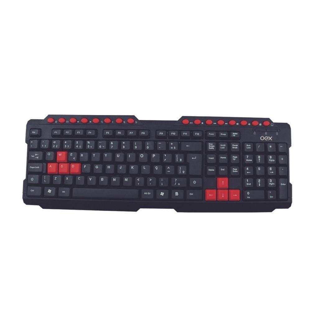 Teclado Gamer Action Tc200 - Abnt2 - Teclas Destacadas Preto/Vermelho - 1