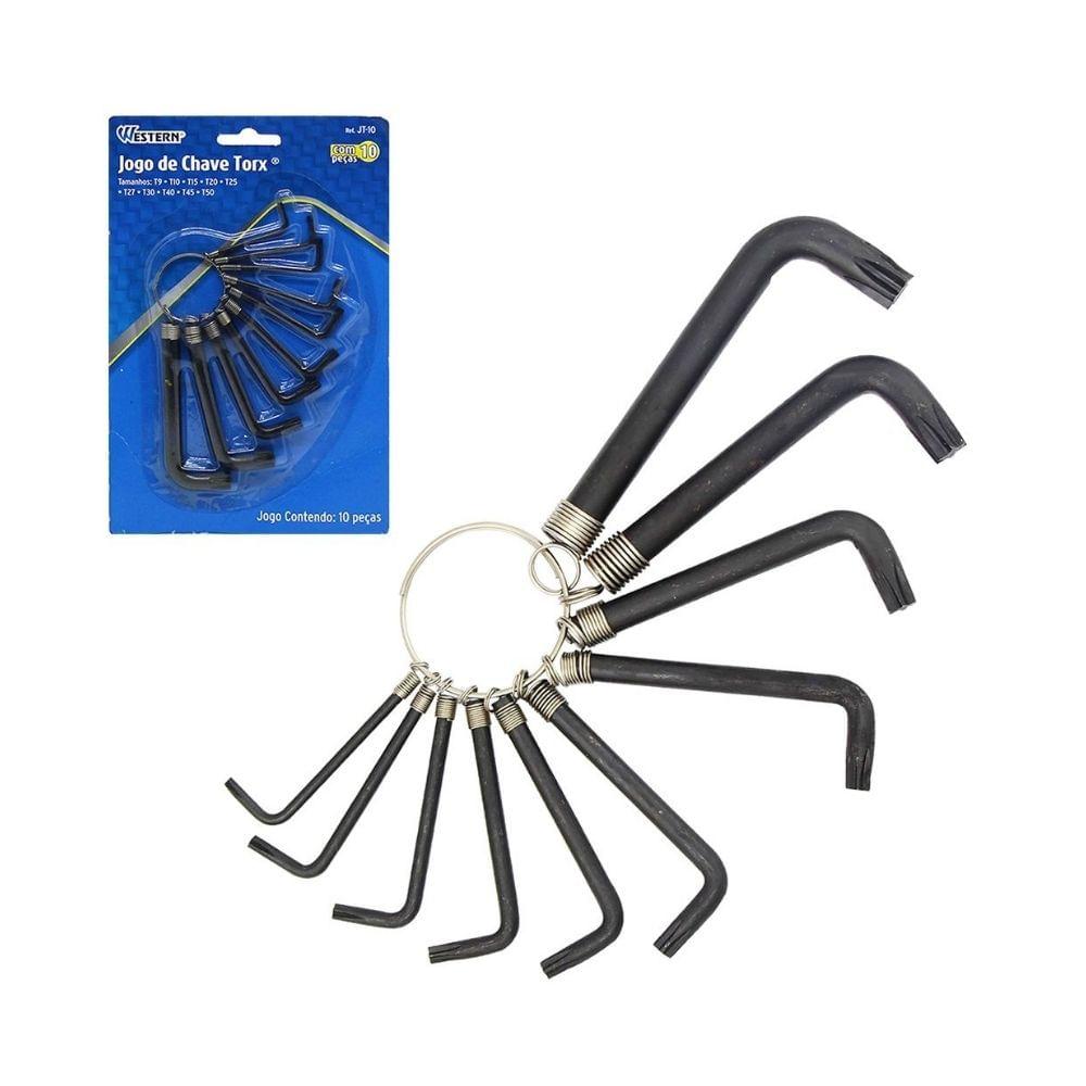 Chave Torx T9 A T50 10 Peças Western - 1