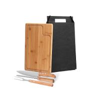 Conjunto Para Churrasco Em Bambu/Inox Texas - 4 Pçs Welf - 1