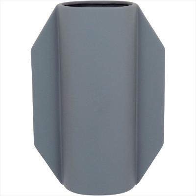 Vaso de Cerâmica 28x20x20 cm Cinza