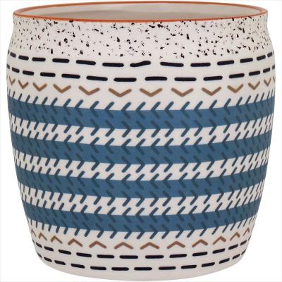 Cachepô de Cerâmica 14x13x13cm Azul