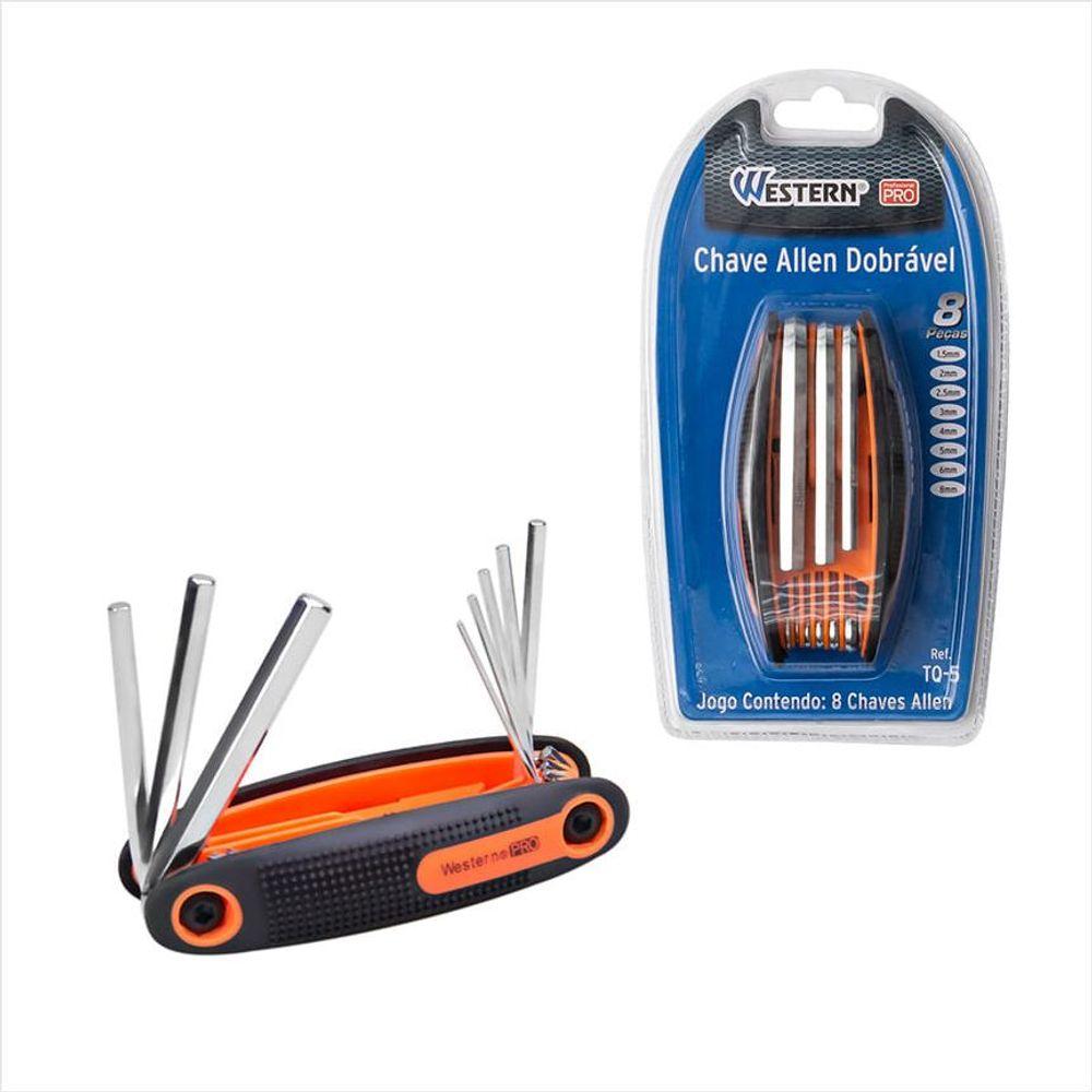 Chave Allen Profissional Dobrável 8 Peças - 1