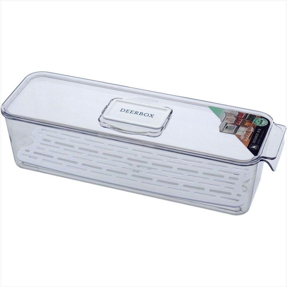 Caixa Organizadora para Geladeira com Tampa Acrílico 9x11x34cm Transparente - 1