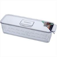 Caixa Organizadora para Geladeira com Tampa Acrílico 9x11x34cm Transparente - 1