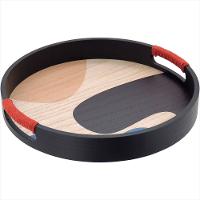 Bandeja Redondo MDF 4x30x30cm Preto - 1