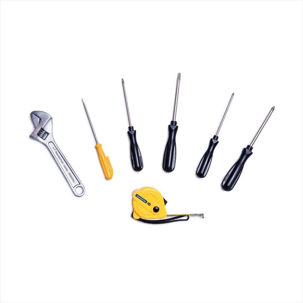 Kit de Ferramentas Tramontina com Chaves de Fenda Chave Ajustável e Trena 7 peças - 1
