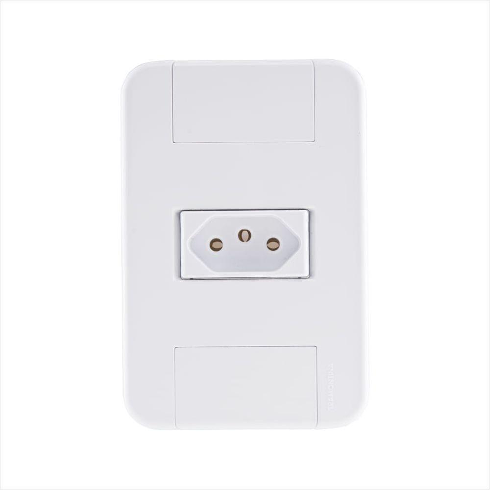 Conjunto 4x2 com 1 Tomada 2P+T 20 A 250 V Tramontina Tablet Branco - 1
