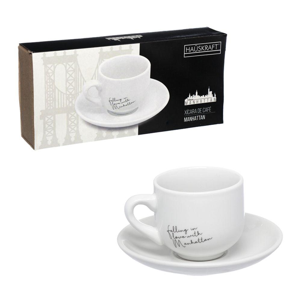 Xícara Café Manhattan Hauskraft Branco 90 ml 6 Peças - 1