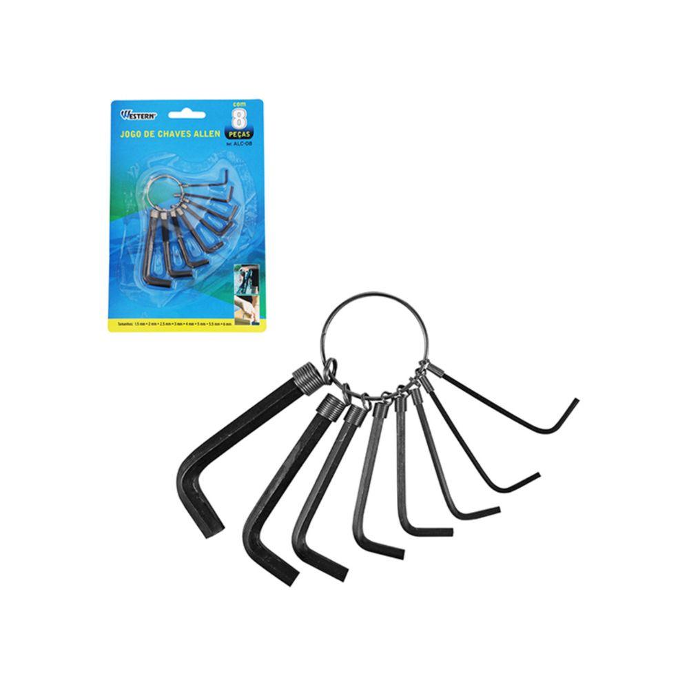 Chave Alen 1,5A6 8 Peças Western - 1