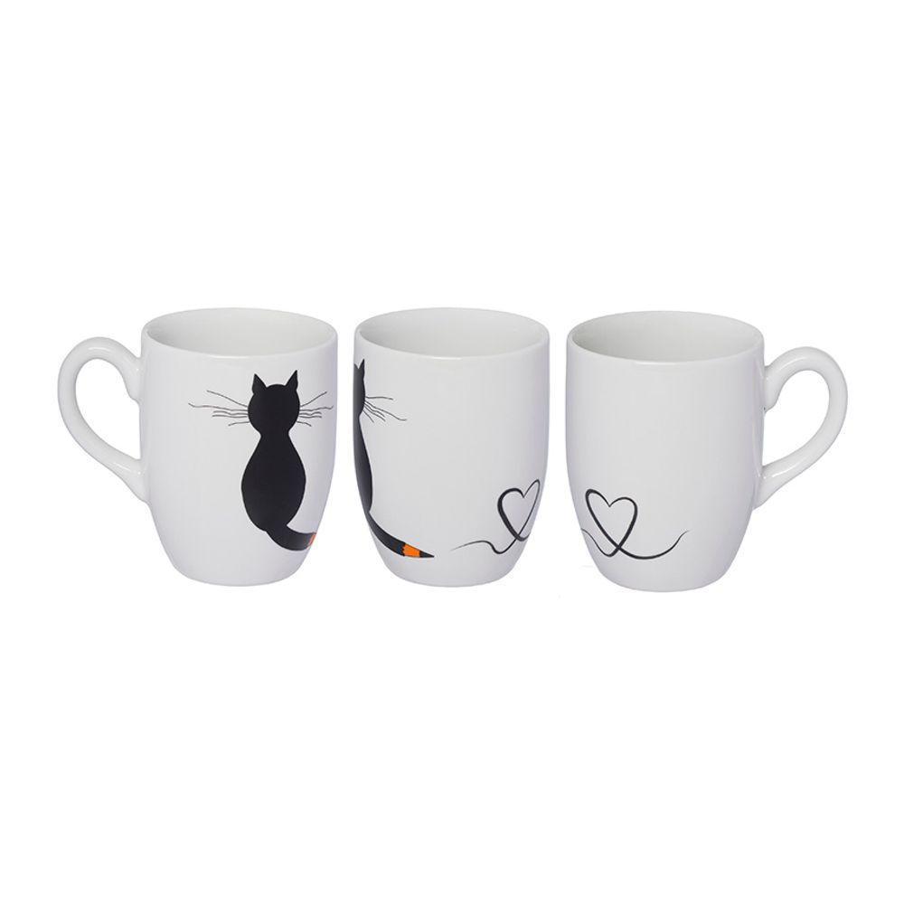 Caneca Porcelana Gato Lapis Hauskraft 350 ml - 1