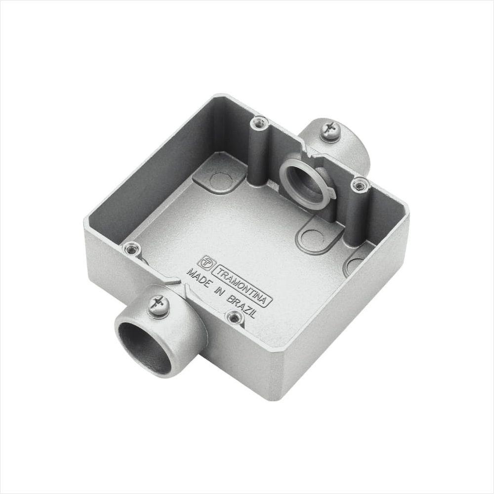 Condulete Tipo Cd 3/4 Duplo Tramontina com Rosca BSP e com Pintura Eletrostática a Pó - 1