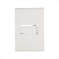 Conjunto 4x2 com 1 Interruptor Simples Horizontal Tramontina Liz 10 A 250 V Branco - 1