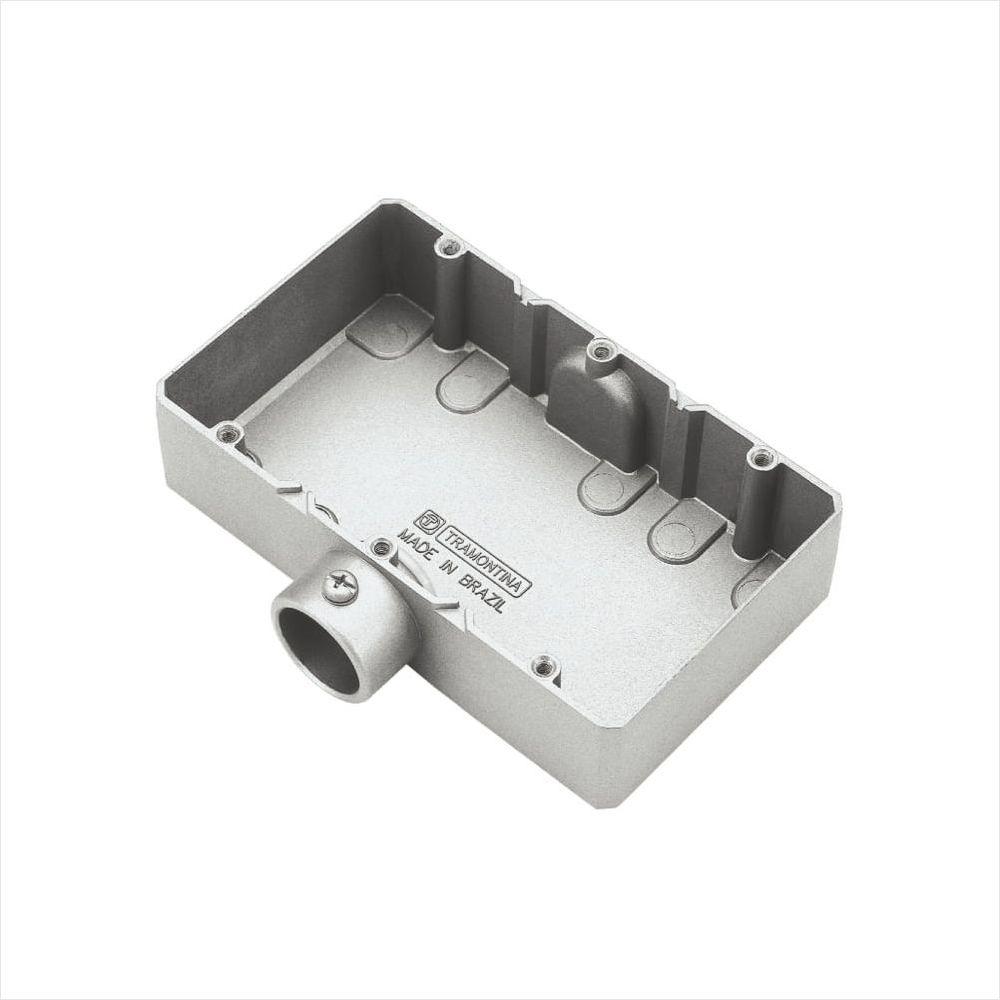 Condulete Tipo ET 3/4 Triplo Tramontina sem Rosca e com Pintura Eletrostática a Pó - 1