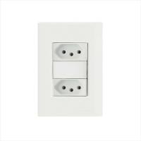 Conjunto 4x2 com 2 Tomadas 2P+T 20 A 250 V Tramontina Giz Branco - 1