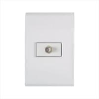 Conjunto 4x2 com 1 Tomada TV/SAT Coaxial Tramontina Liz Branco - 1