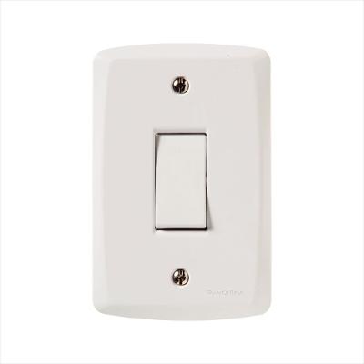 Conjunto 4x2 com 1 Interruptor Bipolar Simples 10 A 250 V Tramontina Lux2 Branco