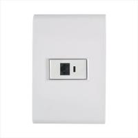 Conjunto 4x2 com 1 Tomada Telefone RJ11 Tramontina Liz Branco - 1