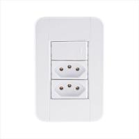 Conjunto 4x2 com 1 Interruptor Simples 10 A 250 V e 2 Tomadas 2P+T 10 A 250 V Tramontina - 1
