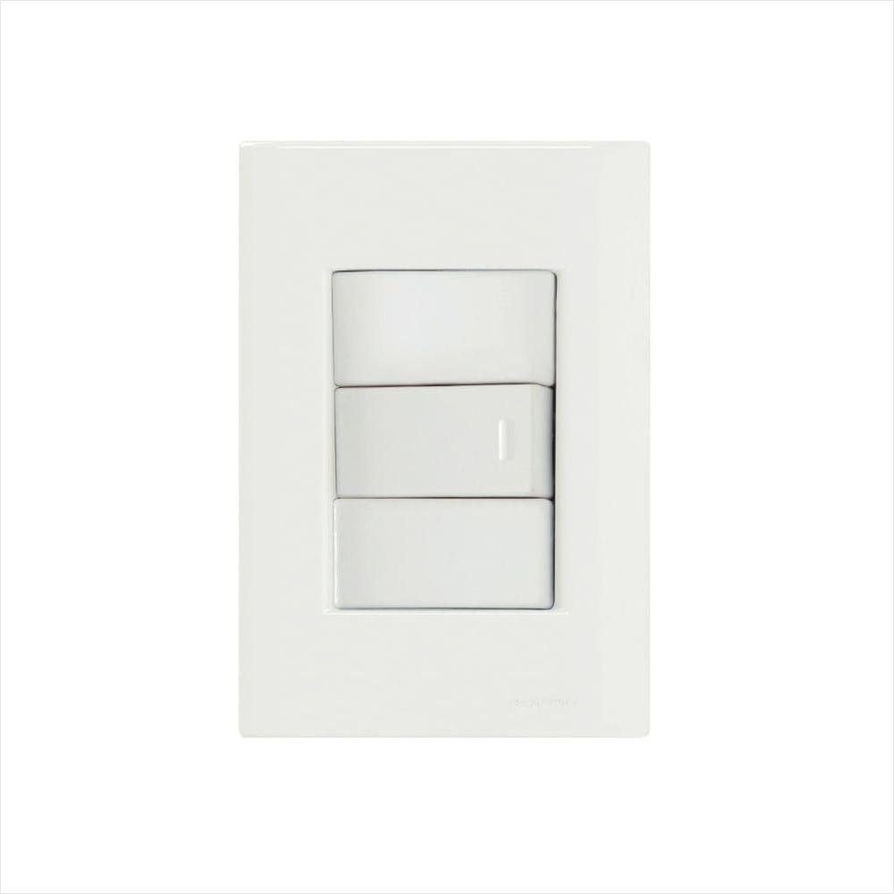 Conjunto 4x2 com 1 Interruptor Paralelo 10 A 250 V Tramontina Giz Branco - 1