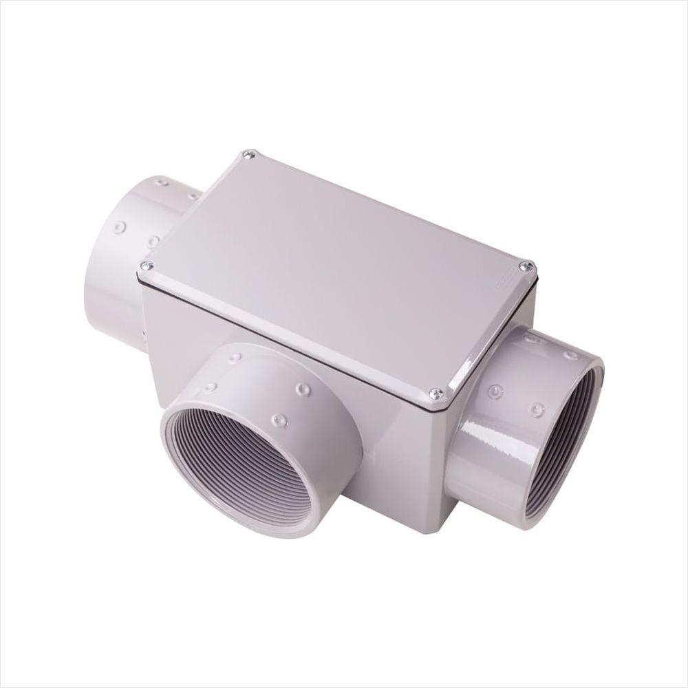 Condulete Fixo 1 Tipo T Tramontina Tampa com Rosca NPT com Pintura Eletrostárica a Pó - 1