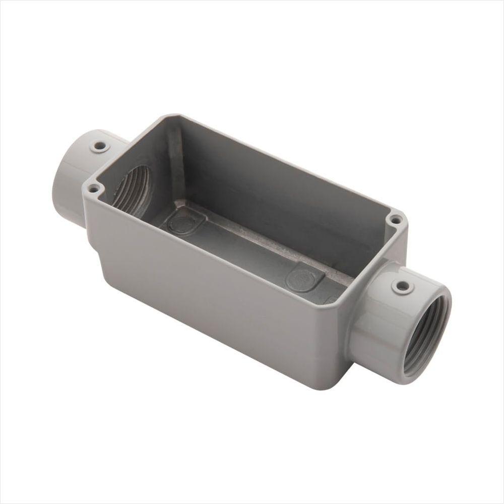 Condulete Fixo 1 Tipo C Tramontina com Rosca BSP com Pintura Eletrostática sem Tampa - 1