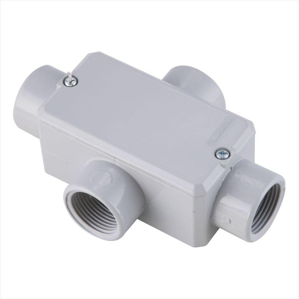 Condulete fixo 1/2 tipo X - com tampa / rosca BSP / com pintura eletrostática a pó - 1